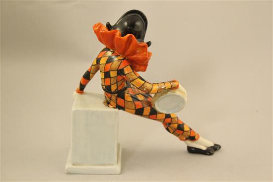 A rare Wade Art Deco enamelled porcelain figure of Anita, c.1938, 16cm